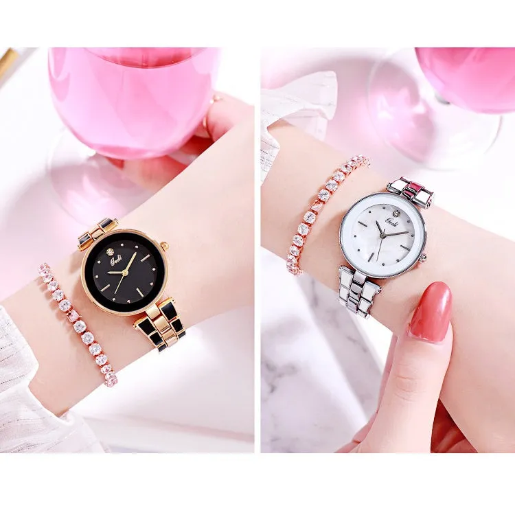 Simple Dial Steel Strap Women's Watch