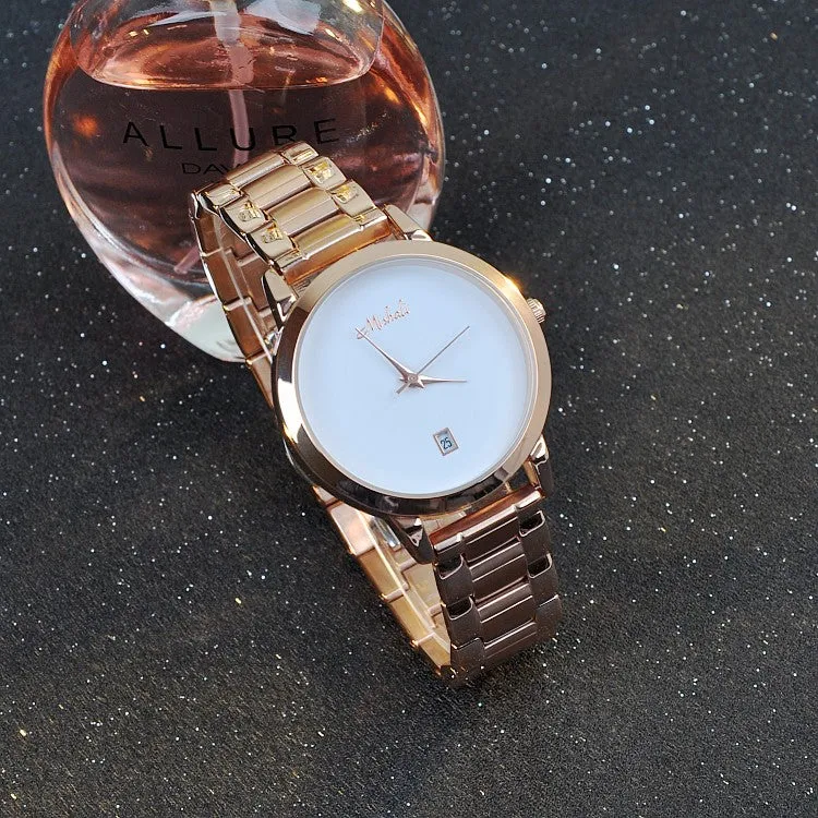 Simple Dial With Calendar Durable Women's Watch