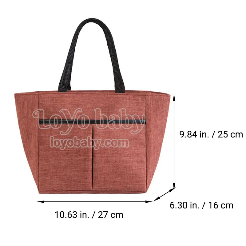 Simple Tote Lunch Bag For Women, With Handles