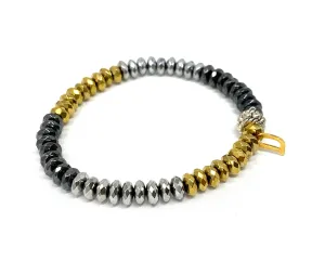 Single Strand DASH Hematite Bracelet