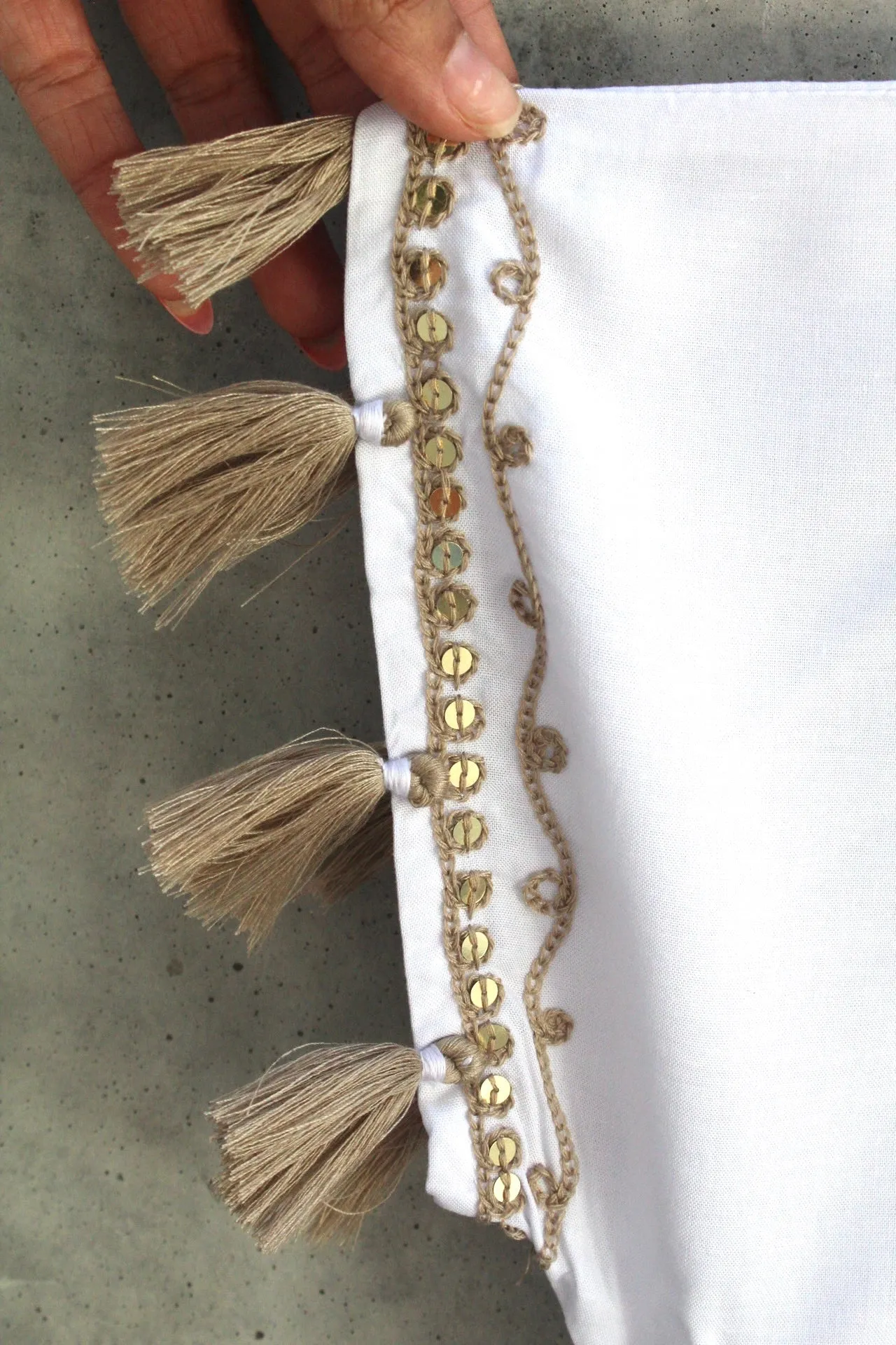 Skemo Teen Bling Short Kaftan White