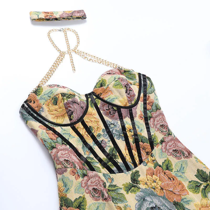 Sleeveless Floral Print Dresses