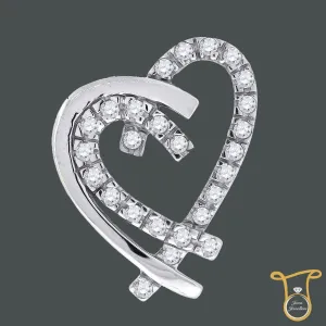 Smashing Women's Cubic Zirconia Round Heart Pendant in Sterling Silver