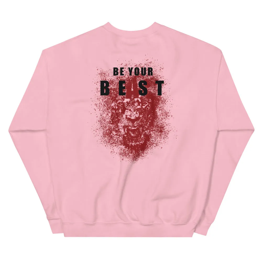 Soaring Champion on front, Be Your Beast on back, ASC logo on sleeve, women's sweatshirt