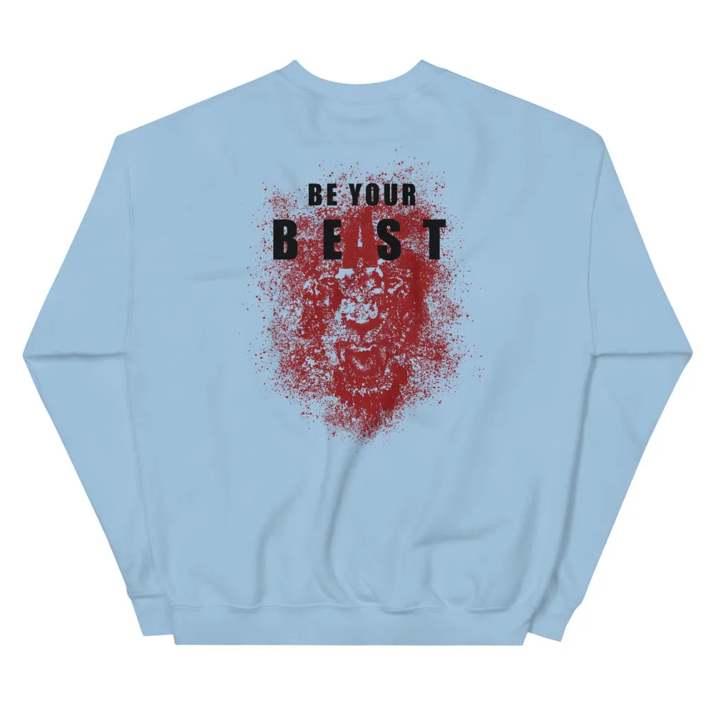 Soaring Champion on front, Be Your Beast on back, ASC logo on sleeve, women's sweatshirt