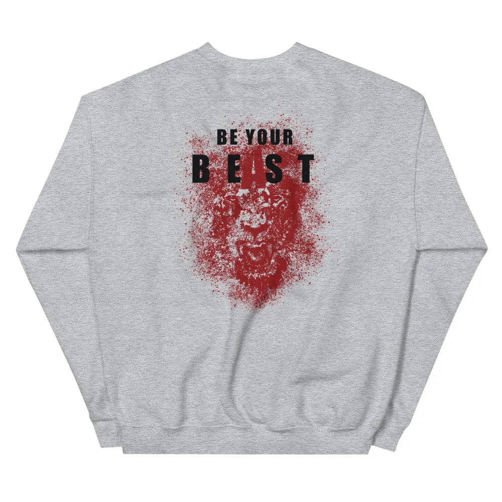 Soaring Champion on front, Be Your Beast on back, ASC logo on sleeve, women's sweatshirt
