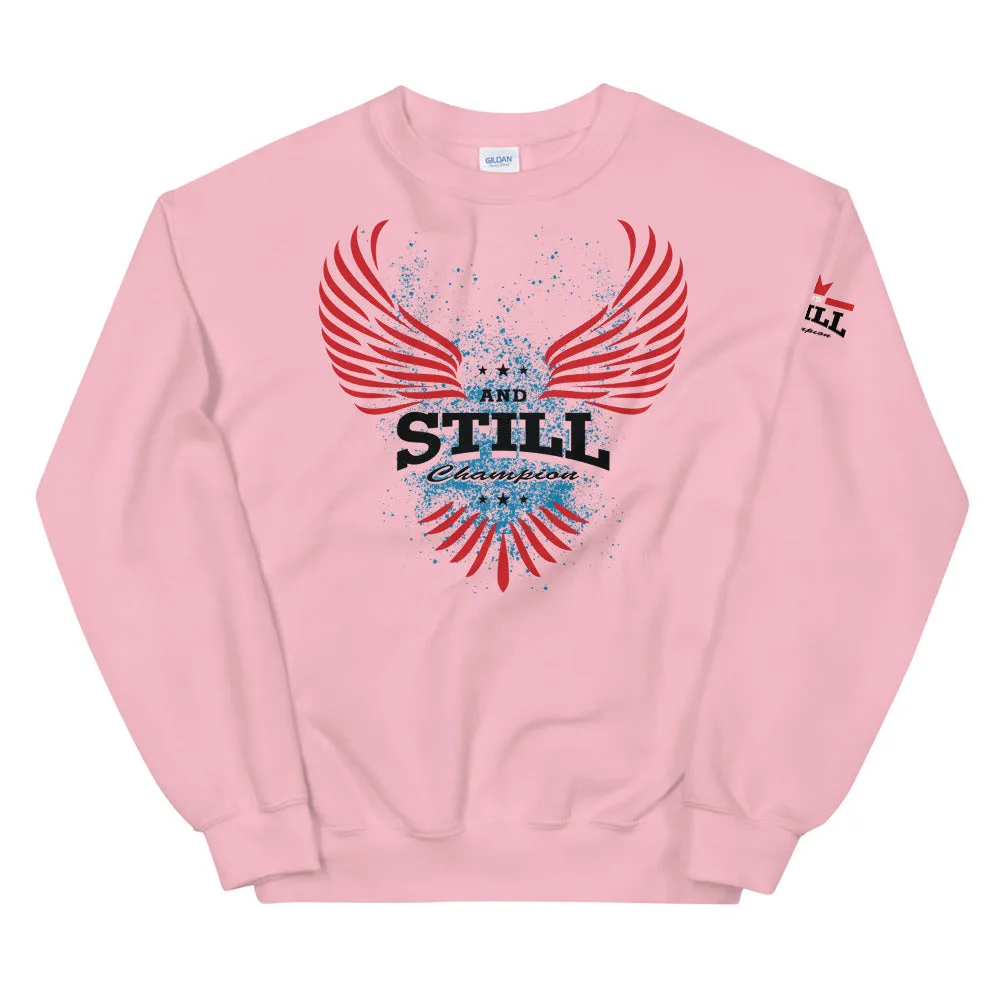 Soaring Champion on front, Be Your Beast on back, ASC logo on sleeve, women's sweatshirt