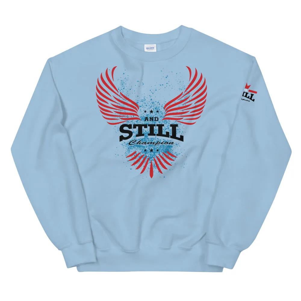 Soaring Champion on front, Be Your Beast on back, ASC logo on sleeve, women's sweatshirt