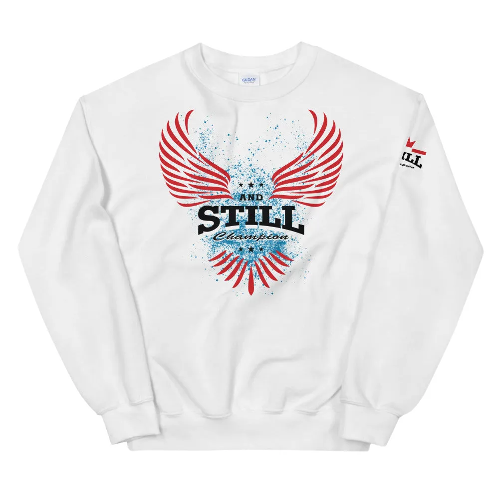 Soaring Champion on front, Be Your Beast on back, ASC logo on sleeve, women's sweatshirt
