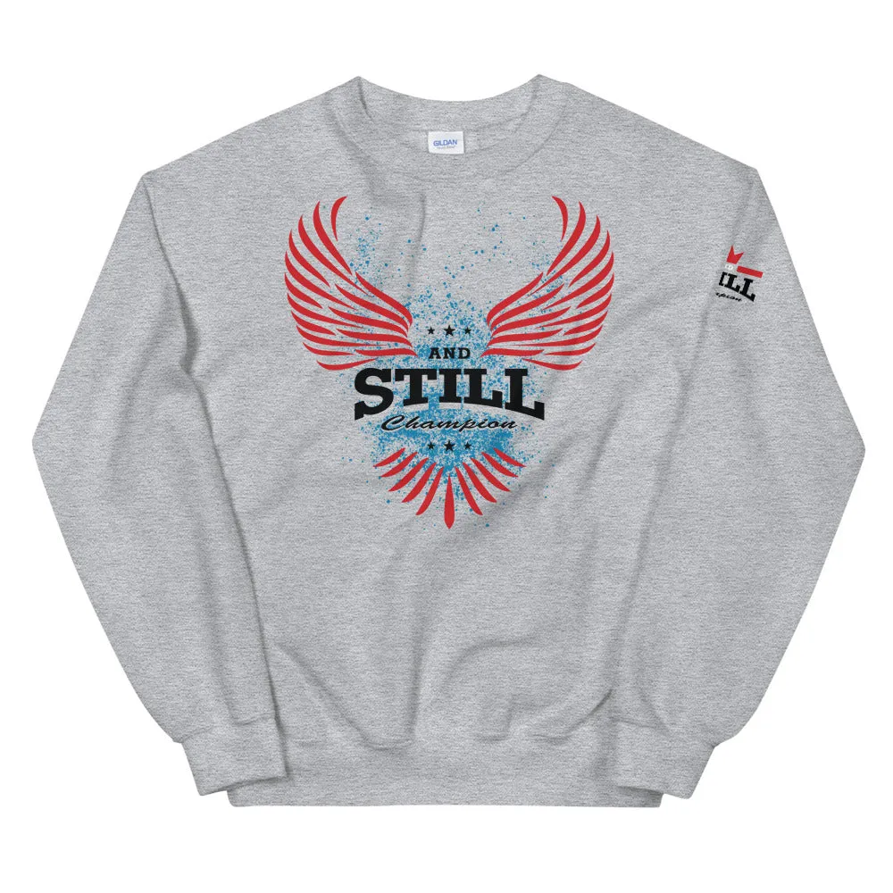 Soaring Champion on front, Be Your Beast on back, ASC logo on sleeve, women's sweatshirt