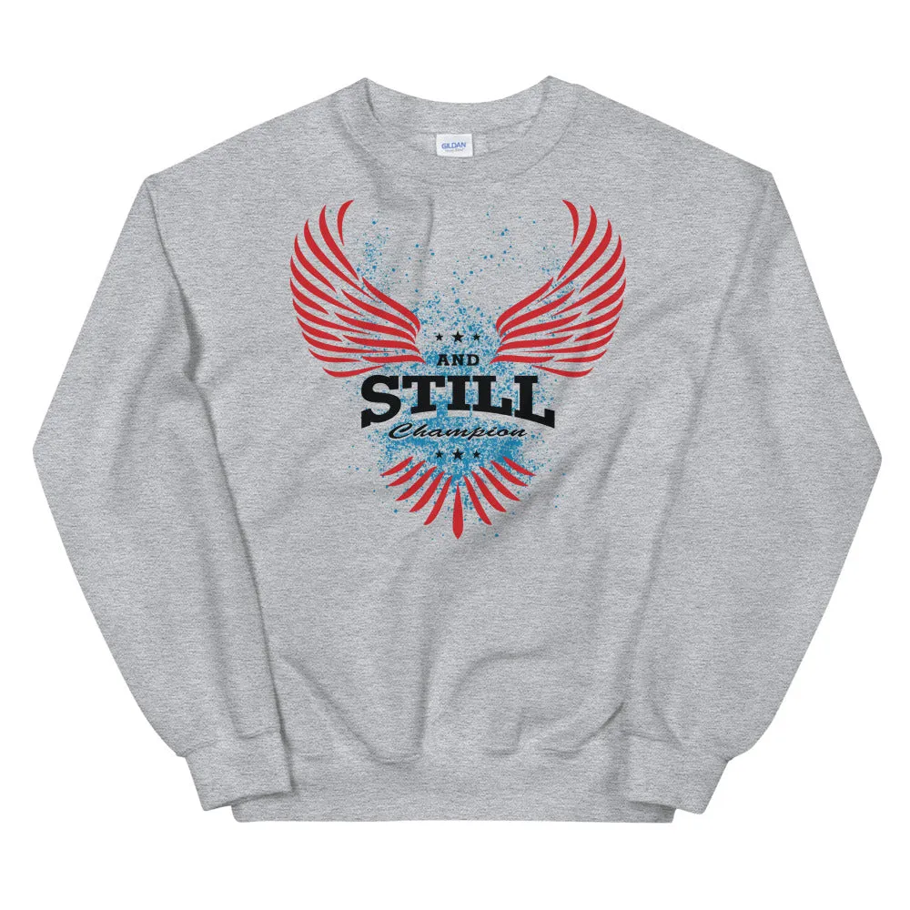 Soaring Champion women's sweatshirt with ASC logo on back label