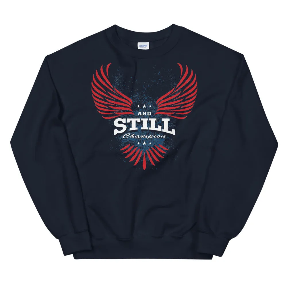 Soaring Champion women's sweatshirt with ASC logo on back label