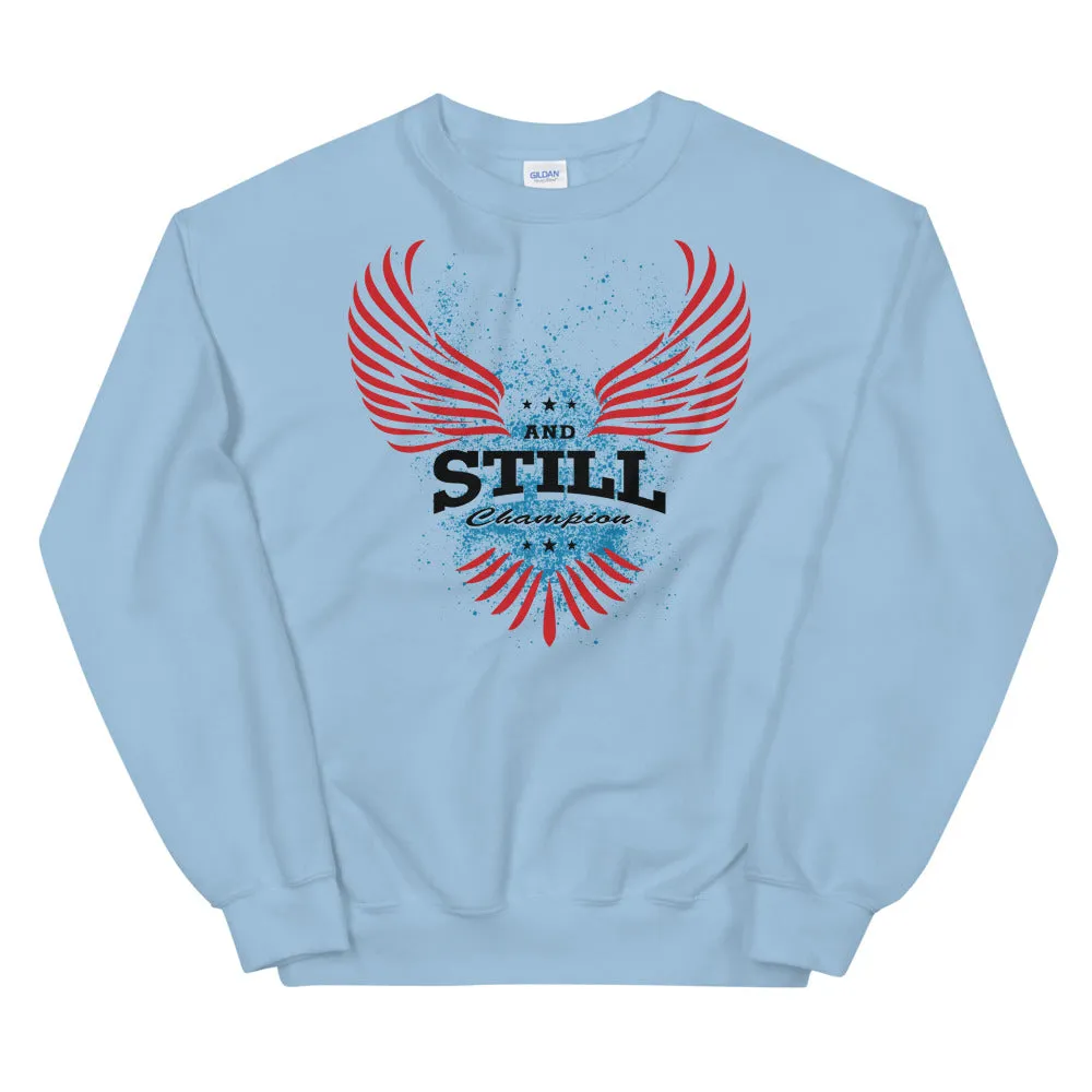 Soaring Champion women's sweatshirt with ASC logo on back label