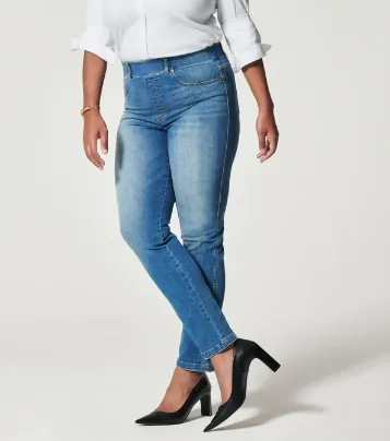 Spanx Ankle Straight Leg Jeans, Vintage Indigo