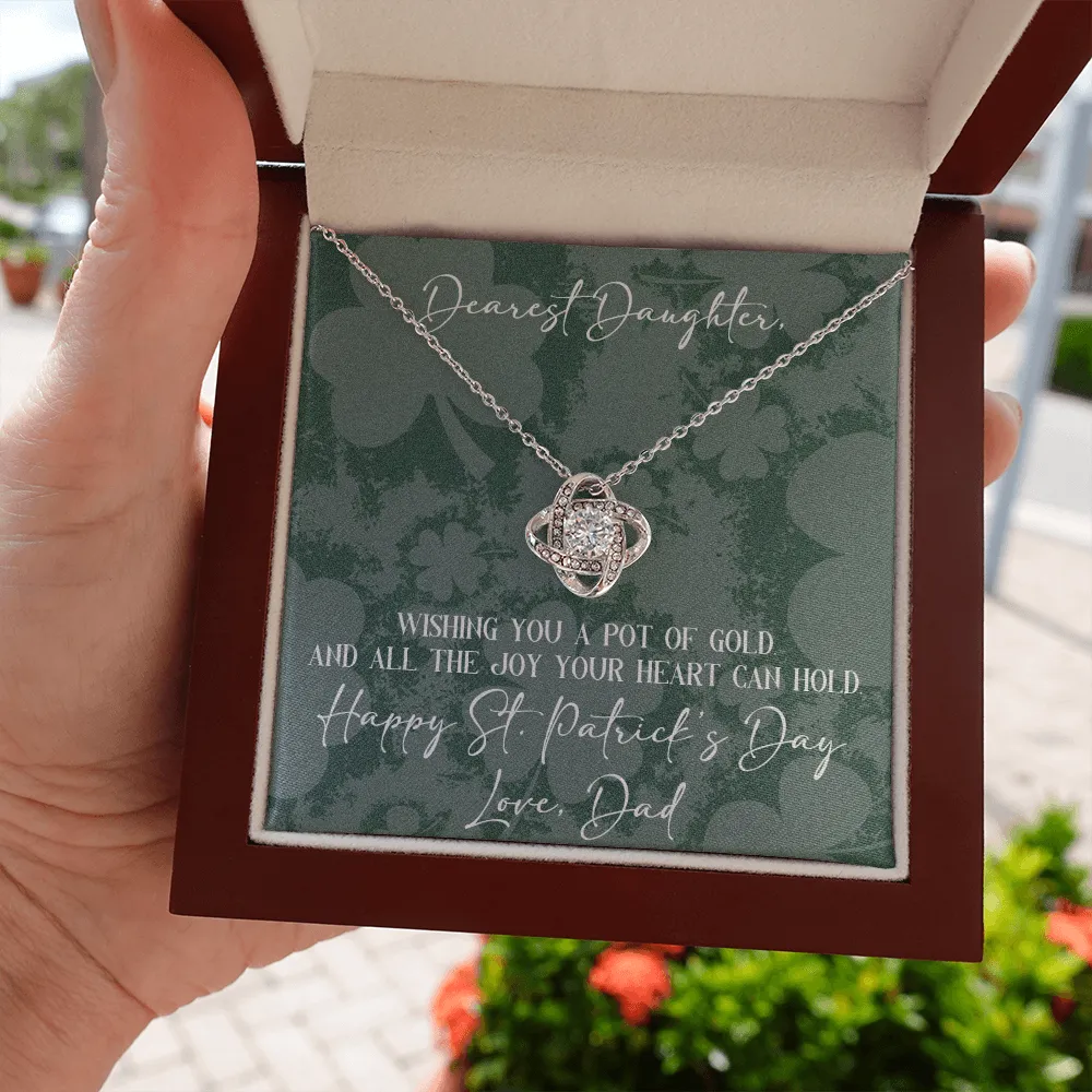 St. Patrick's Day Gift For Daughter From Dad-Lucky Necklace