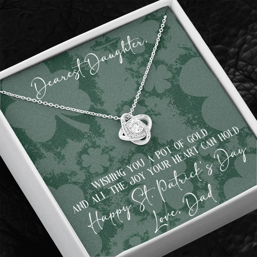 St. Patrick's Day Gift For Daughter From Dad-Lucky Necklace