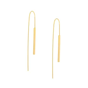 Staple Bar Wire Threader Earrings