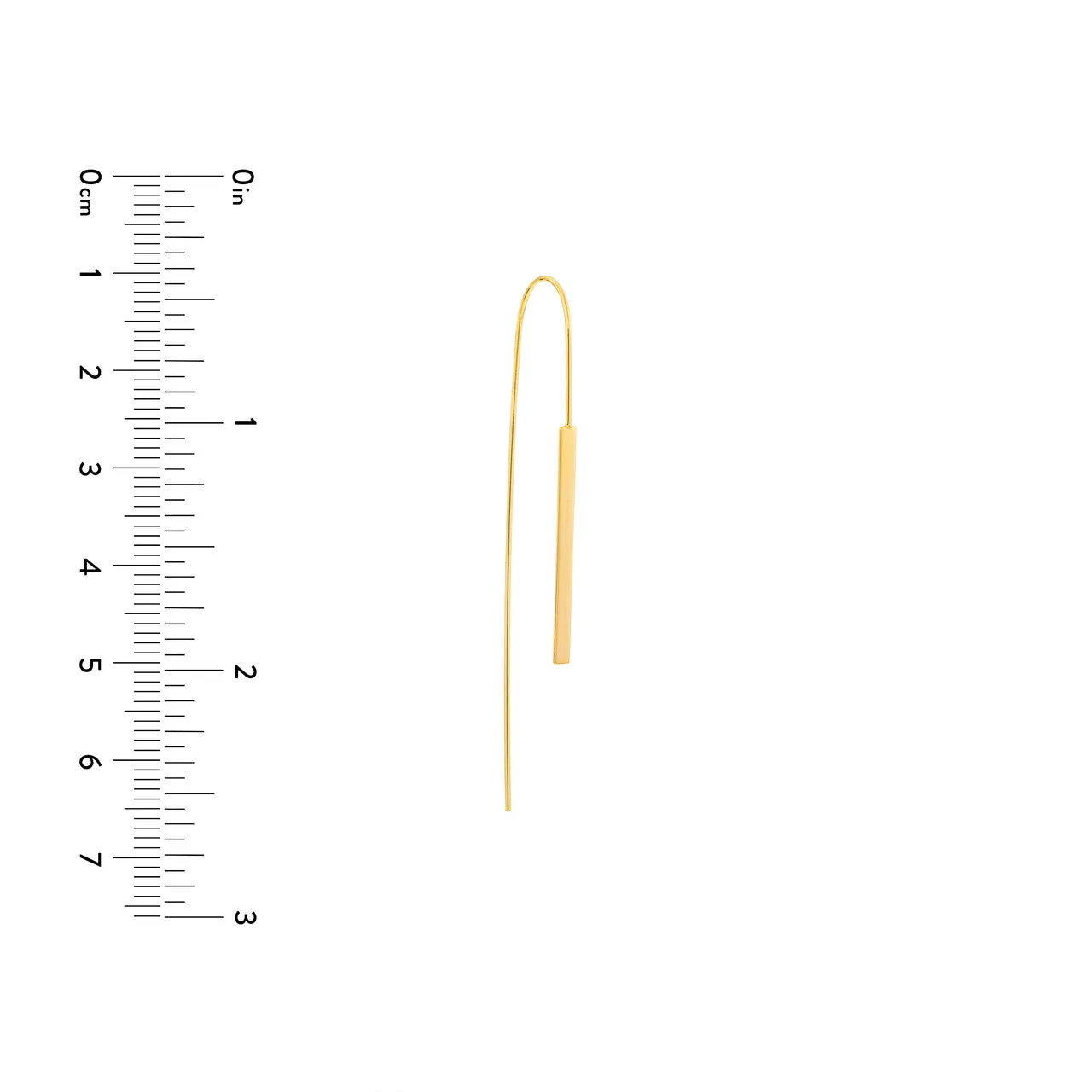 Staple Bar Wire Threader Earrings