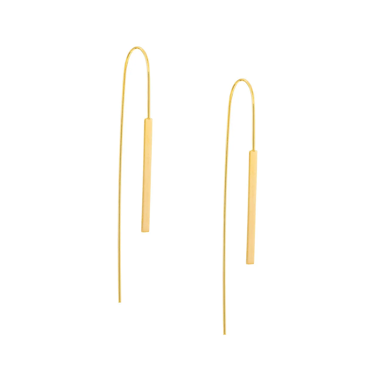 Staple Bar Wire Threader Earrings