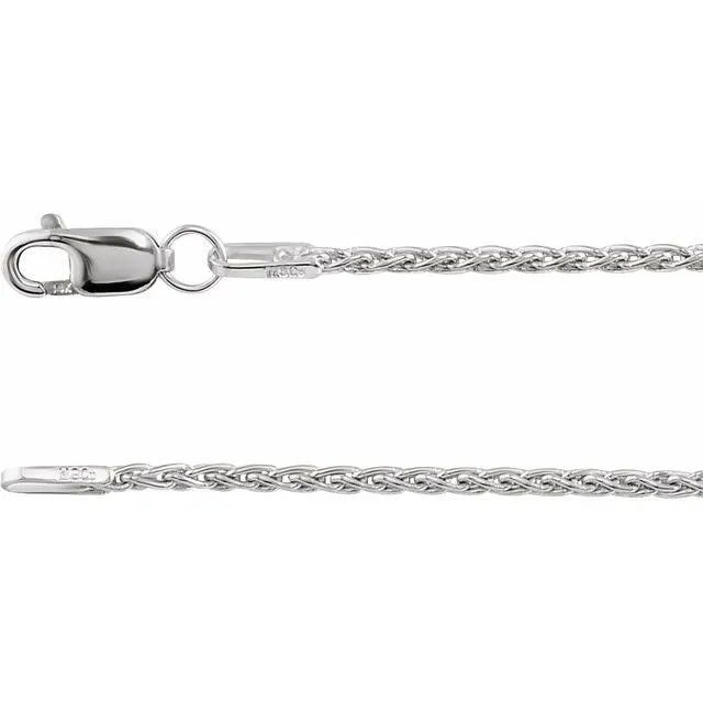Sterling Silver 1.28mm Wheat Chain w/ Lobster Clasp - Various Lengths