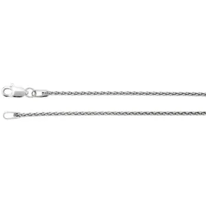 Sterling Silver 1.28mm Wheat Chain w/ Lobster Clasp - Various Lengths
