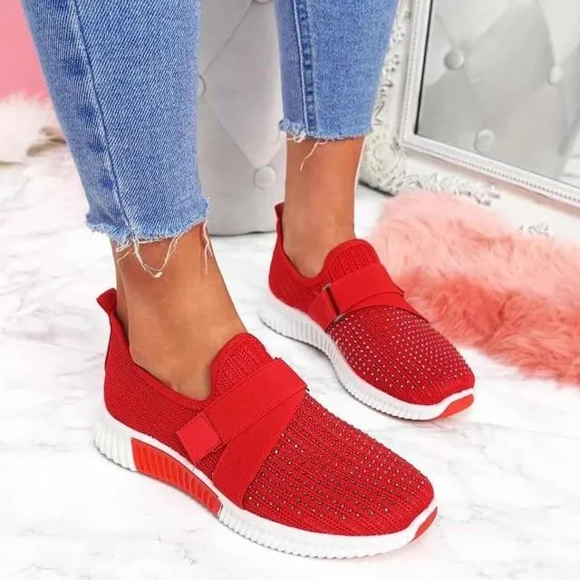 StrideAlign™ | Women's Slip-On Sneakers | Velcro Closure, Posture Support & Breathable Design
