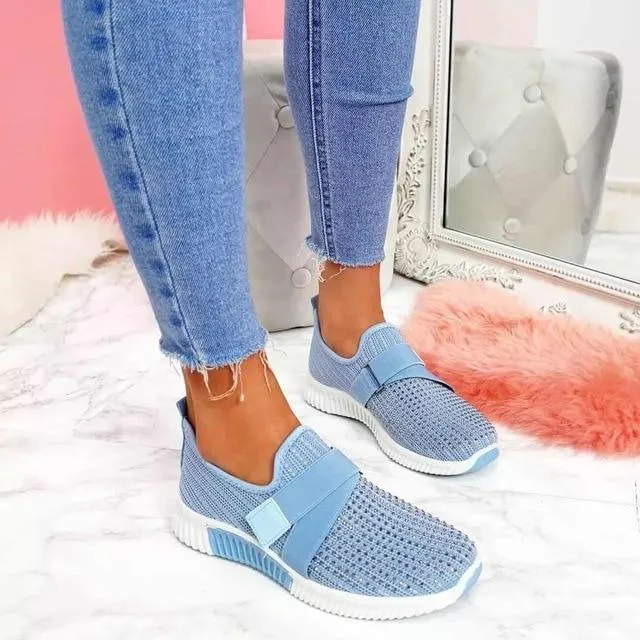 StrideAlign™ | Women's Slip-On Sneakers | Velcro Closure, Posture Support & Breathable Design