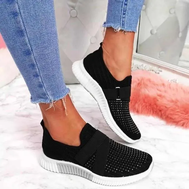 StrideAlign™ | Women's Slip-On Sneakers | Velcro Closure, Posture Support & Breathable Design