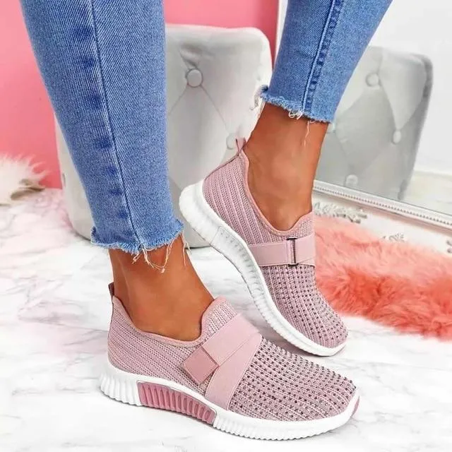 StrideAlign™ | Women's Slip-On Sneakers | Velcro Closure, Posture Support & Breathable Design