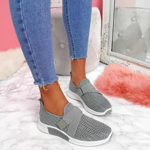 StrideAlign™ | Women's Slip-On Sneakers | Velcro Closure, Posture Support & Breathable Design