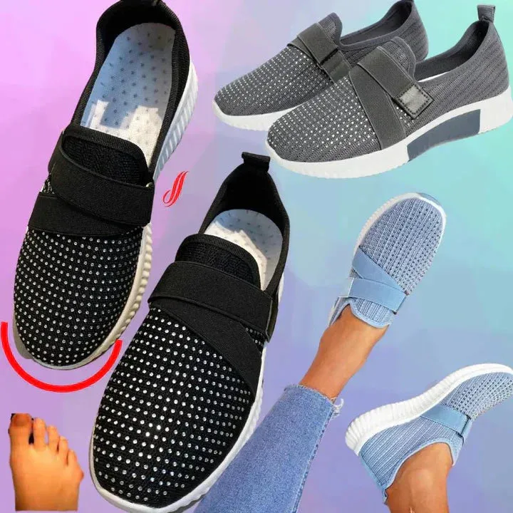 StrideAlign™ | Women's Slip-On Sneakers | Velcro Closure, Posture Support & Breathable Design