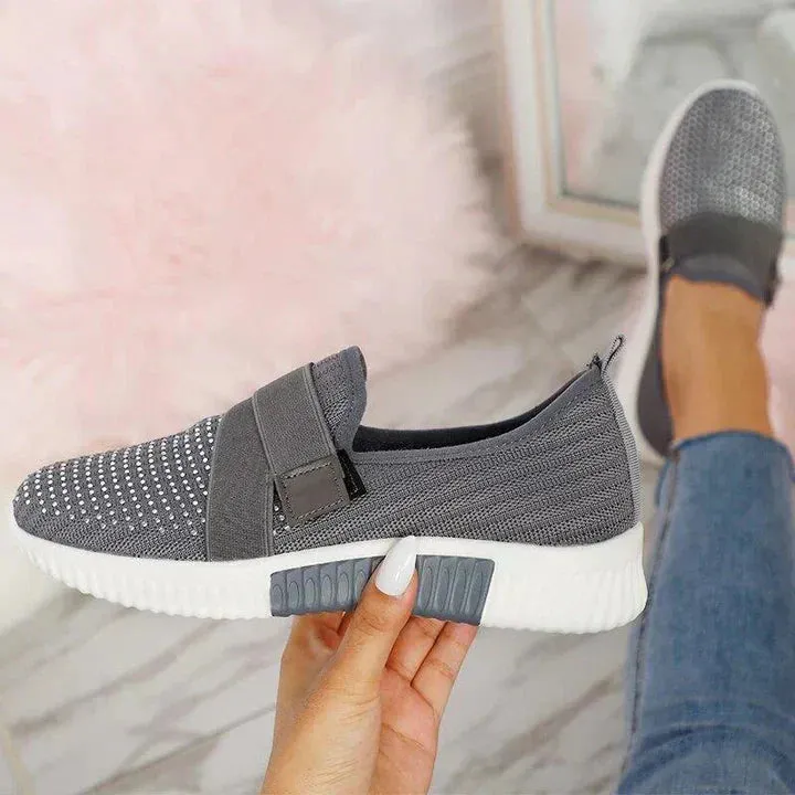 StrideAlign™ | Women's Slip-On Sneakers | Velcro Closure, Posture Support & Breathable Design