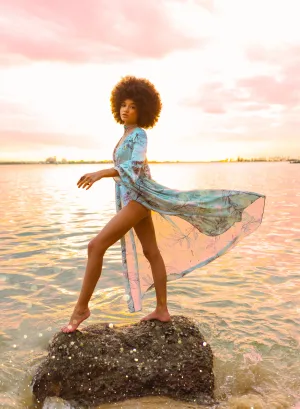 SukiSo Women's Bisou Kimono in Sky