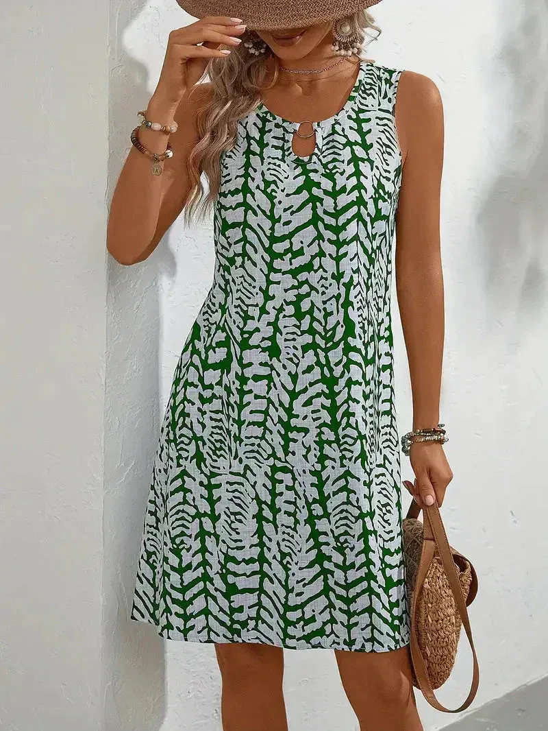 Summer Breeze™ | Women's Printed Sleeveless Mini Dress | Lightweight, Breathable Fabric for Effortless Style