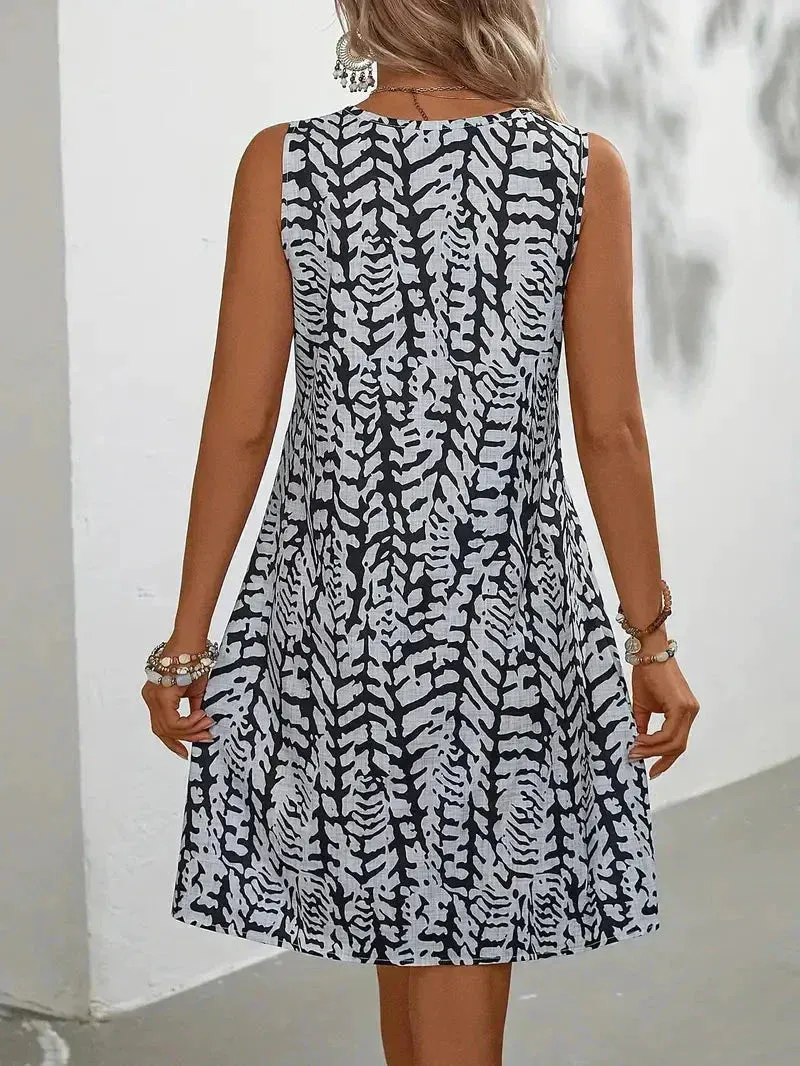 Summer Breeze™ | Women's Printed Sleeveless Mini Dress | Lightweight, Breathable Fabric for Effortless Style