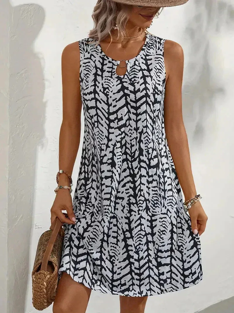 Summer Breeze™ | Women's Printed Sleeveless Mini Dress | Lightweight, Breathable Fabric for Effortless Style