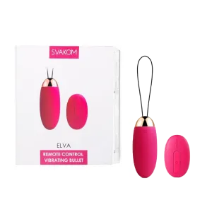 SVAKOM Elva Remote-Controlled Wearable Intelligent Vibrating Bullet Egg - Pink