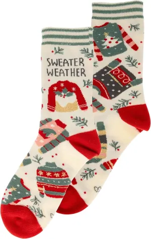 'Sweater Weather' Crew Socks - Women's