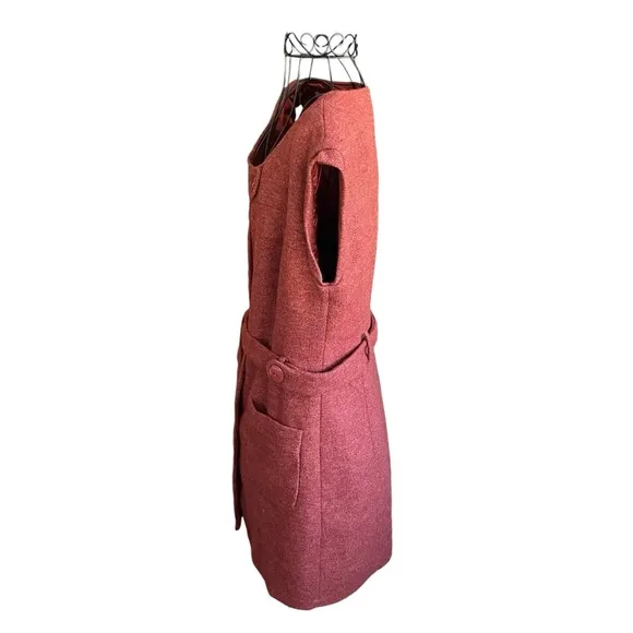 TABITHA ANTHROPOLOGIE Blustery Days Vest Wool Jacket Vest Tunic Women's Size 8