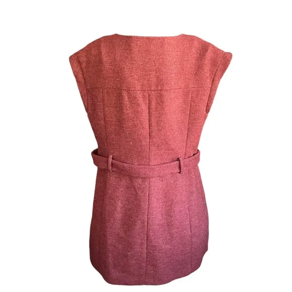 TABITHA ANTHROPOLOGIE Blustery Days Vest Wool Jacket Vest Tunic Women's Size 8