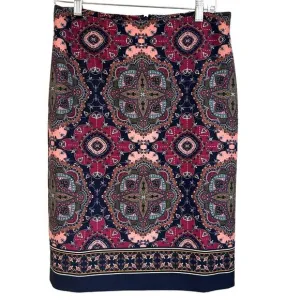 Talbots Womens Paisley Pencil Skirt career professional office church Size 6