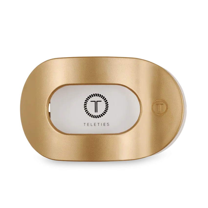 TELETIES | Large Flat Round Hair Clip {Champagne Toast}