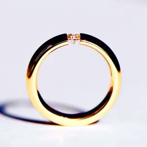 Tension Set Diamond Couples Wedding Ring