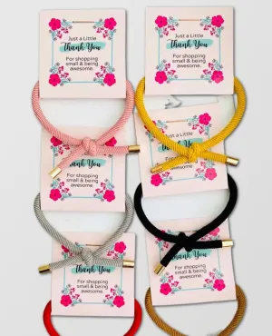 Thank You Gifts Elastic Hair Ties  Assorted