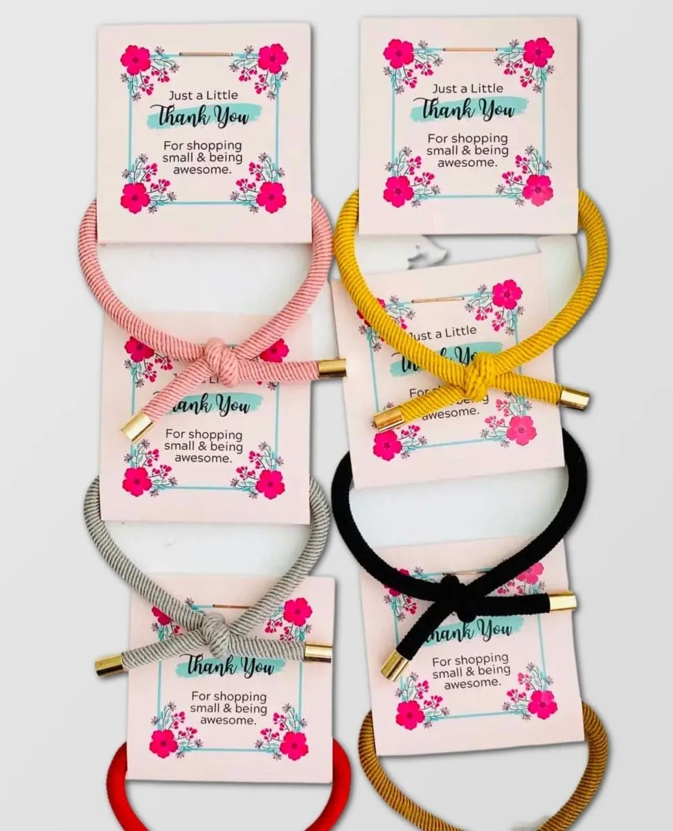 Thank You Gifts Elastic Hair Ties  Assorted