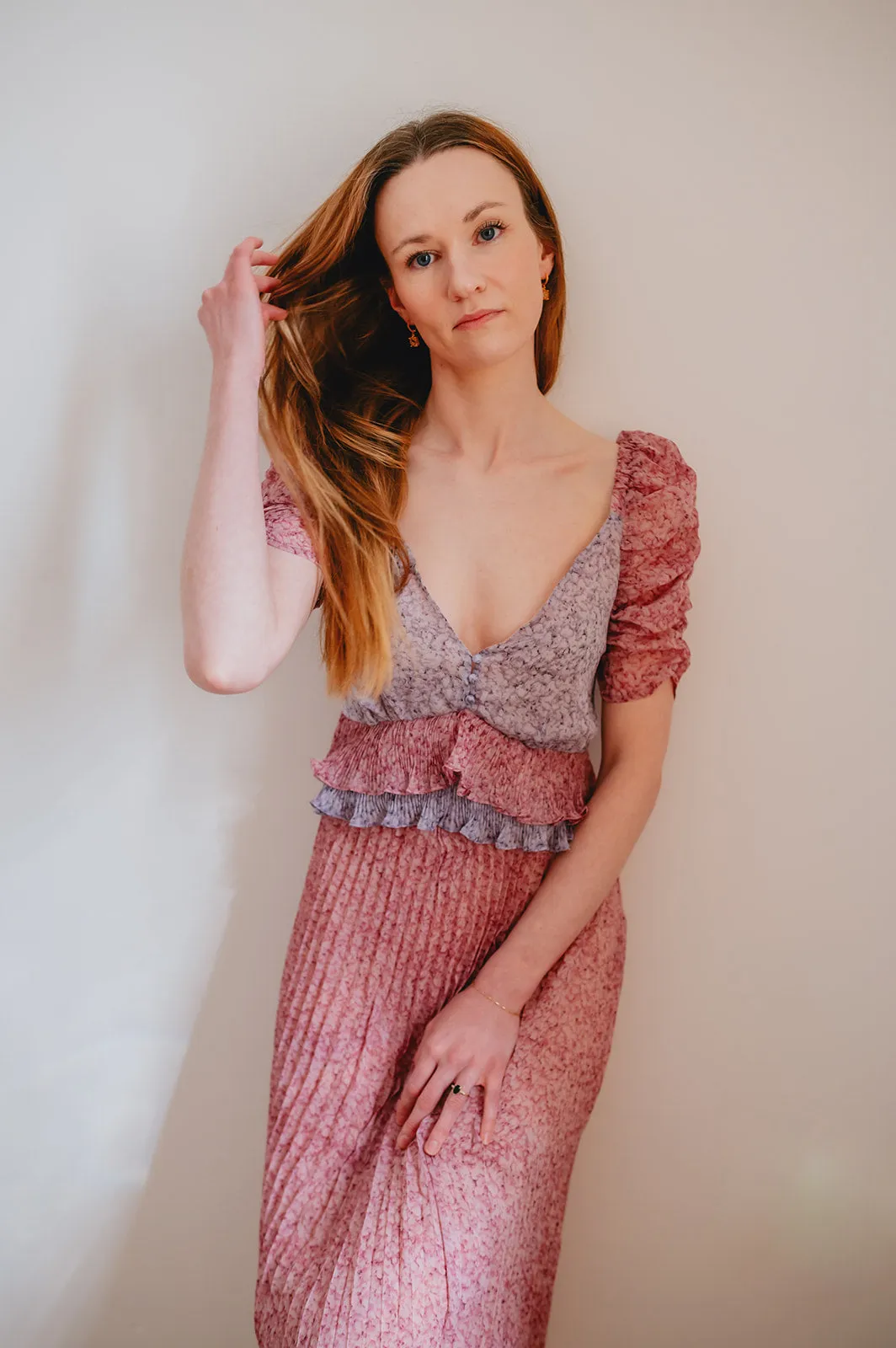 The Annie Midi Dress - Lilac