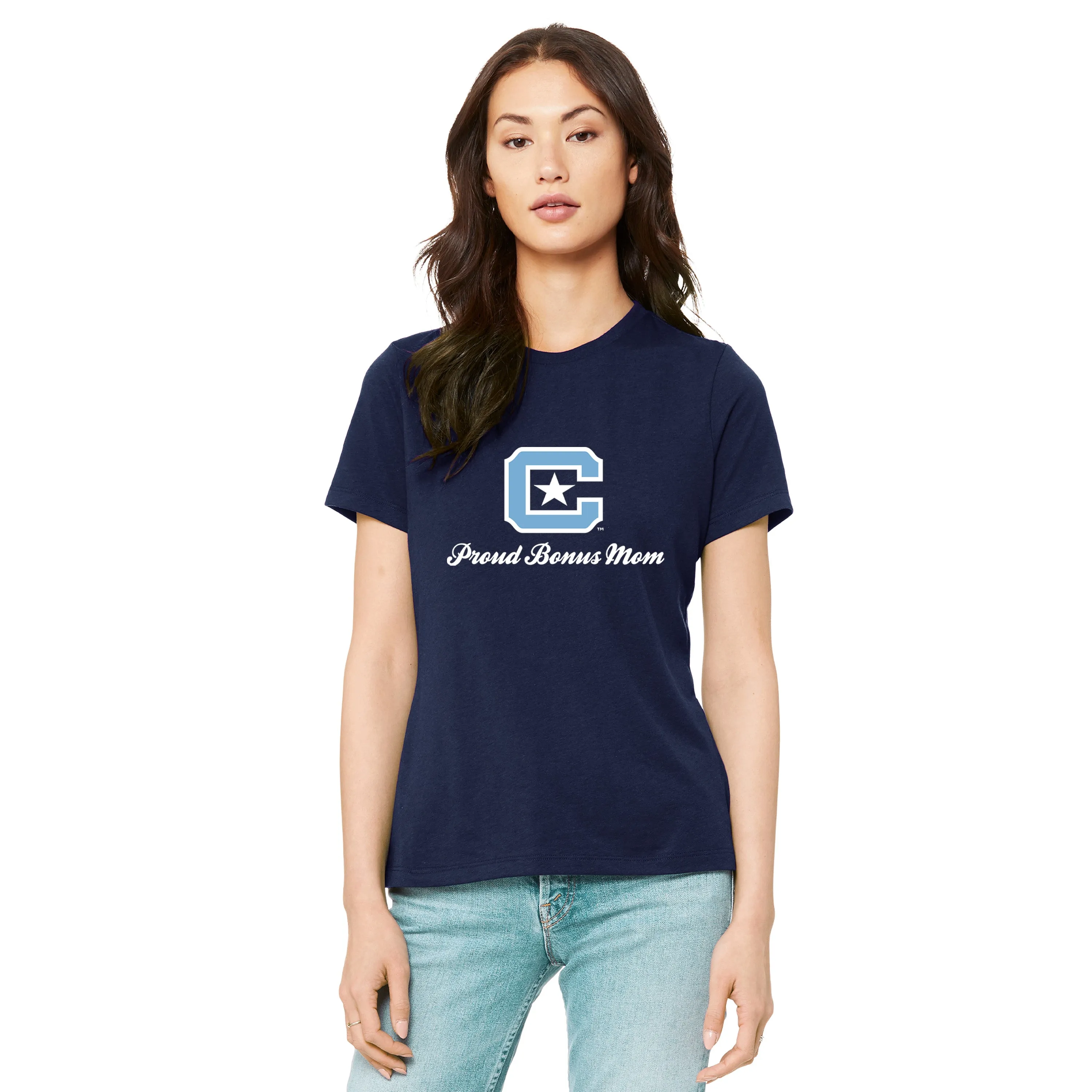 The Citadel, Proud Bonus Mom - Women’s Relaxed Jersey Short Sleeve T-Shirt