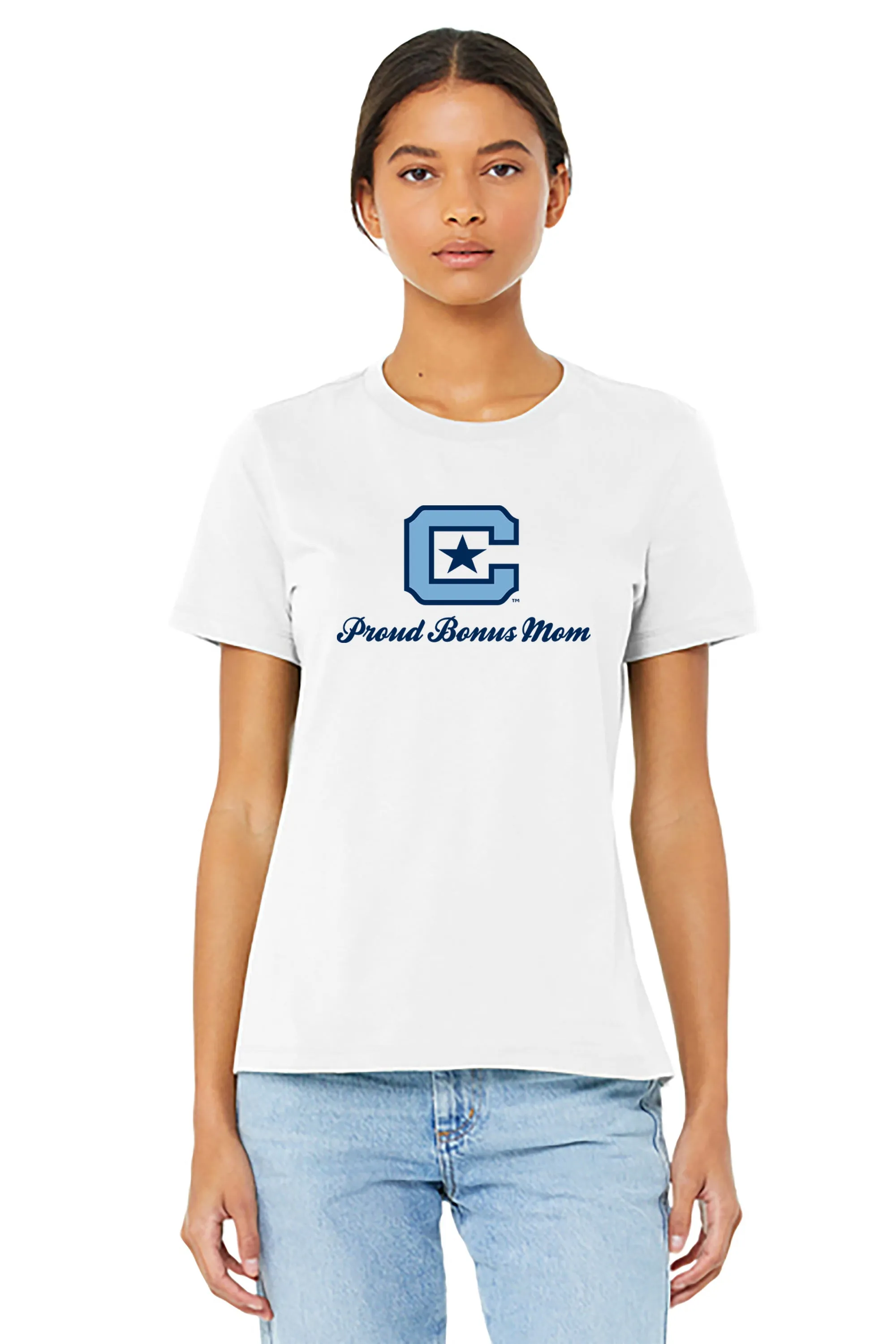 The Citadel, Proud Bonus Mom - Women’s Relaxed Jersey Short Sleeve T-Shirt