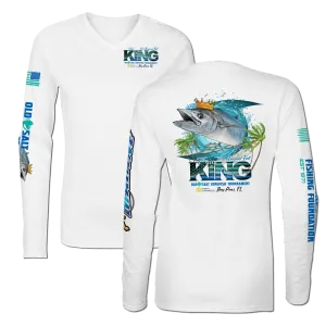 The KING - Fall 2024 - Women's Long Sleeve V-Neck Performance Shirt - White