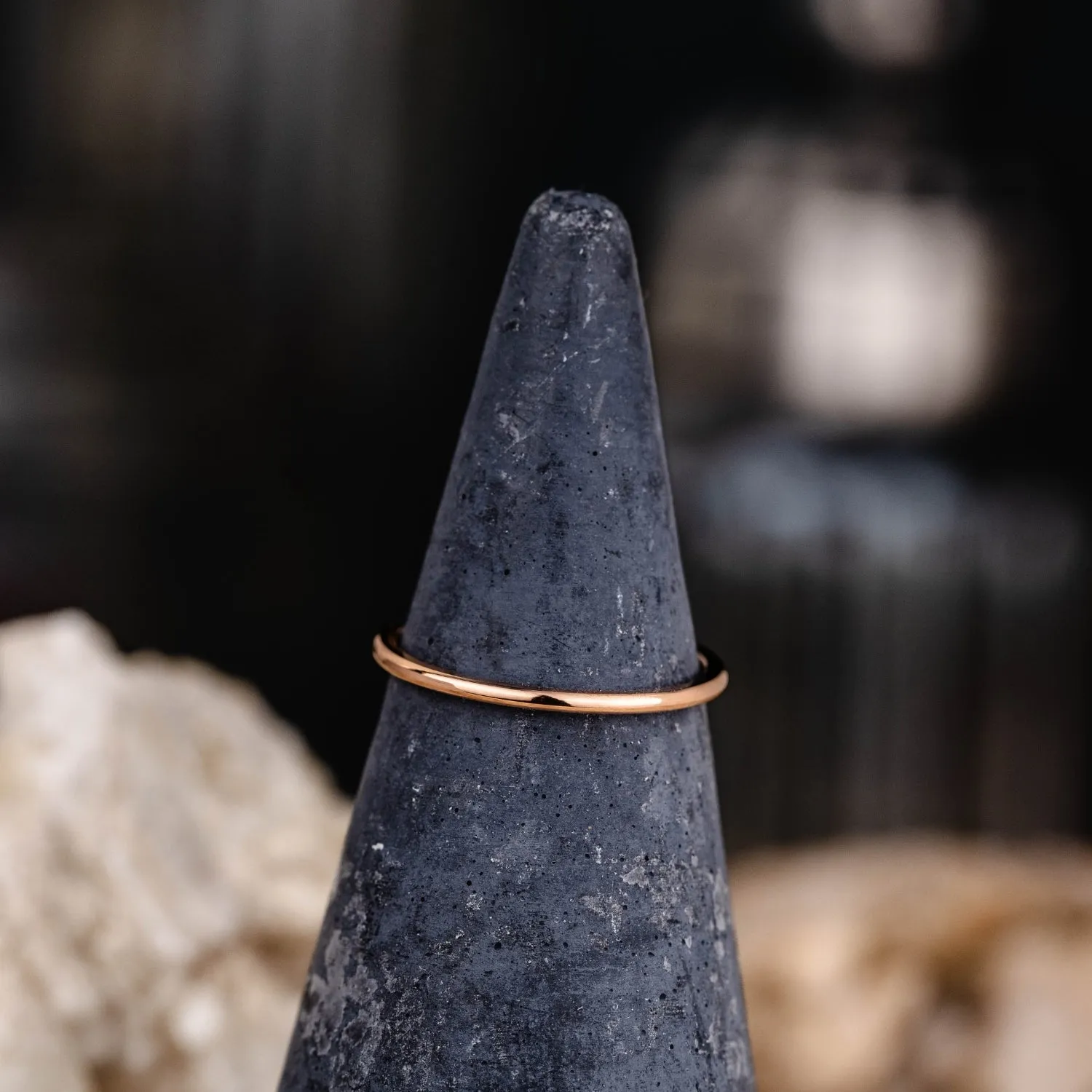The Meridian | 1mm Women's Rose Gold Stacking Ring